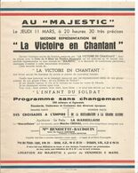 Affichette, Programme , LA VICTOIRE EN CHANTANT , Théâtre De TOURS Et Au MAJESTIC , 37 , 1937, Frais Fr 1.85 E - Programma's