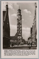 Lauingen An Der Donau - S/w Marktplatz Und Schimmelturm - Lauingen