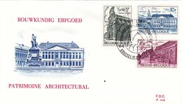 B01-187 1769 1770 1771 FDC P448 Europe Patrimoine Architecture 10-5-1975 Brussel 1000 Bruxelles 1.75€ - Non Classés