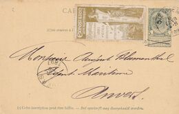DDX632  -- Etiquettes Rares - Vignette Exposition BXL TERVUEREN 1897 Sur Entier Postal DIEGHEM Vers Anvers - Erinnofilia [E]