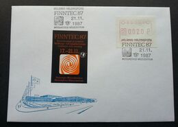 Finland FINNTEC 87 Expo 1987 ATM (Frama Label FDC) *rare - Brieven En Documenten