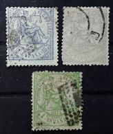 ESPANA ESPAGNE SPAIN 1874, Regence , 3 Timbres Yvert No 143,146,148, Obl TB Cote 66,50 - Used Stamps