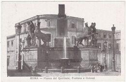 Italie : Lazio : ROMA - ROME : Piazza Del Quirinale - Fontana E Colossi : - Places & Squares