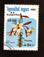 Delcampe - KAMPUCHEA    1985  Y.T. N° Fleurs  553  à  559  Incomplet  Oblitéré  553 - Kampuchea