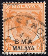 Malaya BMA 2c Die I SG3 - Fine Used - Malaya (British Military Administration)