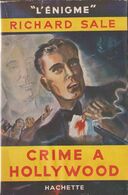 Richard SALE Crime à Hollywood L’Énigme Hachette (1950, Jaquette) - Hachette - Point D'Interrogation
