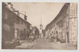 CPA Suisse Cortaillod La Rue Du Milieu  Près Boudry Bevaix Bôle Milvignes Auvernier Neuchâtel  Voyagée En 1901. - Auvernier