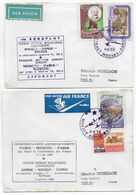 1958 - ENVELOPPES 1° SERVICE AERIEN DIRECT FRANCE URSS Via AEROFLOT De MOSCOU => PARIS => MOSCOU Et VICE VERSA - Lettres & Documents