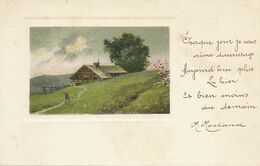 Poeme Par Rosemonde Rostand  Femme Edmond.  Villa Arnaga Cambo. Art Card - Ecrivains