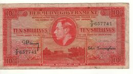 BERMUDA 10 Shillings      King Geroge VI  P10b    Dated 12th  May 1937 - Bermude