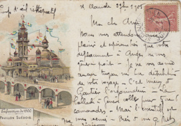 Evènements - Exposition Paris 1900 - Pavillon Suèdois - 1905 Oblitération Saint-Claude Sir Bienne - Expositions