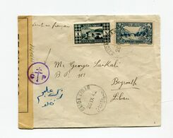 !!! LIBAN, LETTRE DE SAIDA POUR BEYROUTH DE 1942 AVEC CENSURE FRANCE LIBRE - Brieven En Documenten