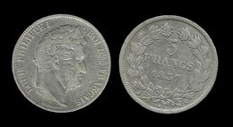 5 FRANCS LOUIS - PHILIPPE I  1837 K (BORDEAUX) . - 5 Francs