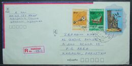 Myanmar - Registered Stamped Stationery Cover To Pakistan 2006 Musical Instruments Drum Harp Pabedan - Myanmar (Burma 1948-...)