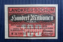 Allemagne - Billet  100 Millions 1923  LANDKREIS BOCHUM - Sin Clasificación