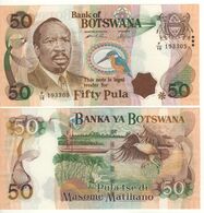 BOTSWANA   50 Pula    P22a  President Sir Ketumile  Masire+bird Malachite Kingfisher - Fish Eagle At Back  UNC - Botswana