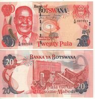 BOTSWANA   20  Pula    P27b  President Kgalemang Tumedisco Motsete - Mining At Back ( 2006 )  UNC - Botswana