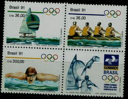 BRAZIL 1991 SUMMER OLYMPICS GAMES BARCELONA 92 MI No 2404-6 MNH VF!! - Summer 1992: Barcelona