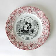 RARE MAGNIFIQUE ANCIENNE ASSIETTE ST AMAND - HUMORISTIQUE LES AUTOMOBILES N°1: Je Crois Que... - Saint Amand (FRA)