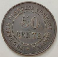 (1924) BRITISH NORTH BORNEO - LABUK - 50 CENTS - RARE - Brunei