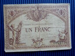 Billet  De 1 Franc 1915 - Chambre De Commerce De Tours - Chamber Of Commerce