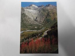 Col De La Furka Avec Glacier Du Rhone Et Le Galenstock - Lens