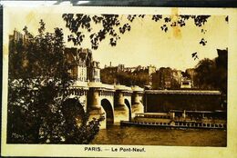 Delcampe - Cpa PARIS - Bateau Mouche "Belle Jardinière"  Au Pont Neuf - Hausboote