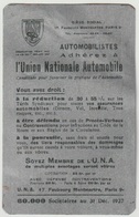 Calendrier Métal De L'Union Nationale Automobile De 1929 - UNA - Small : 1921-40