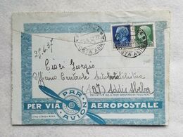 Biglietto Postale Per Via Aerea Da Firenze Per Addis Abeba 1937 - Storia Postale (Posta Aerea)