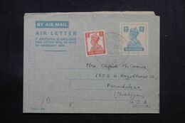 INDE - Aérogramme De Bombay En 1949 Pour Les Etats Unis - L 71352 - Covers & Documents