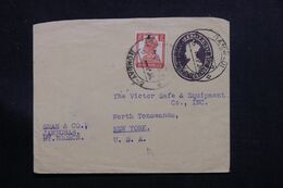 INDE - Entier Postal + Complément De Bombay Pour Les Etats Unis En 1947 - L 71375 - 1936-47 Koning George VI