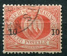 Repubblica Di San Marino - 1892 - 10 Centesimi, Sass. 11 (o) - Used Stamps