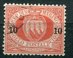 Repubblica Di San Marino - 1892 - 10 Centesimi, Sass. 11 (o) - Usati