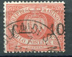 Repubblica Di San Marino - 1892 - Soprastampato Sass. 10b (o) - Gebraucht