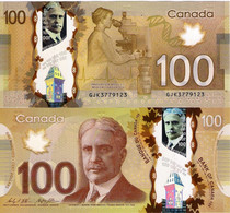 CANADA 100 DOLLAR 2011 "2016" P110c, Sir Robert Borden, Polymer, UNC - Kanada