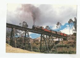 EQUATOR 129 MIXTE TRAIN ARRIVING FROM BUCAY ON THE ALAUSI VIADUCT .STEAM ALL OVER THE WORLD. AUGUST 19 TH 1988 - Ecuador