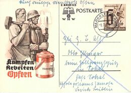 P 263  Deutsches Reich Ortsstempel Markkleeberg 1941 - Tarjetas