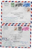 1953 - ENVELOPPES RECOMMANDEES 1° LIAISON AERIENNE AIR FRANCE JAPON => VIETNAM => FRANCE (SAIGON Et PARIS) AFFR. !! - Cartas & Documentos