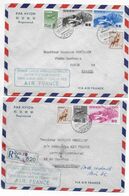 1953 - ENVELOPPES RECOMMANDEES 1° LIAISON AERIENNE AIR FRANCE JAPON => VIETNAM => FRANCE (SAIGON Et PARIS) AFFR. !! - Storia Postale