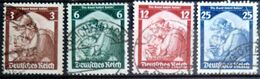 ALLEMAGNE EMPIRE                       N° 524/527                       OBLITERE - Used Stamps
