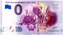 Billet Touristique - Turquie - 0 Euro - Fatih Sultan Mehmed (1432-1481) -(2019-1) - Essais Privés / Non-officiels
