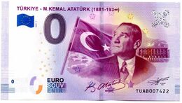 Billet Touristique - Turquie - 0 Euro - M.Kemal Atatürk - (2019-1) - Essais Privés / Non-officiels