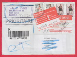 250195 / Prioritare Bulgaria 2020 - 8.00 Lv. Folk Costume , SOFIA -  RETOUR SENDER , Royal Mail  Not Called For - Cartas & Documentos
