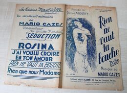 21-ANCIENNE PARTITION MUSIQUE & CHANT VALSE - RIEN NE VAUT TA BOUCHE - ALBERTY / CAZES / LABBE 1910 - Song Books