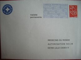 Enveloppe PàP REPONSE Lamouche Médecins Du Monde - PAP: Antwort/Lamouche