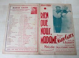 23-ANCIENNE PARTITION MUSIQUE & CHANT - RIEN QUE NOUS, MADAME - ALBERTY / CAZES / EDITEUR LABEE 1910 - Song Books