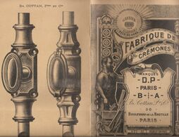 Maison Garnier Fabrique De Crémones Br Cottan Boulevard La Bastille 30 Paris Serrurerie Cuivrerie Arts Décoratifs - Cataloghi