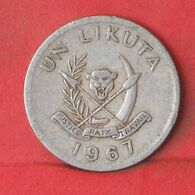 CONGO 1 LIKUTA 1967 -    KM# 8 - (Nº37666) - Congo (República Democrática 1964-70)