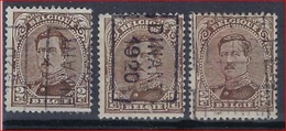 Koning Albert I Nr. 136 Voorafgestempeld Nr. 2536 II    Positie A + B + C  DINANT  1920   ; Staat Zie Scan ! - Typo Precancels 1922-26 (Albert I)