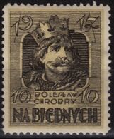 Bolesław I The Brave / Chrobry Czech Bohemia  Duke King 1917 POLAND Na Biednych Charity Aid Label Vignette Cinderella - Used Stamps